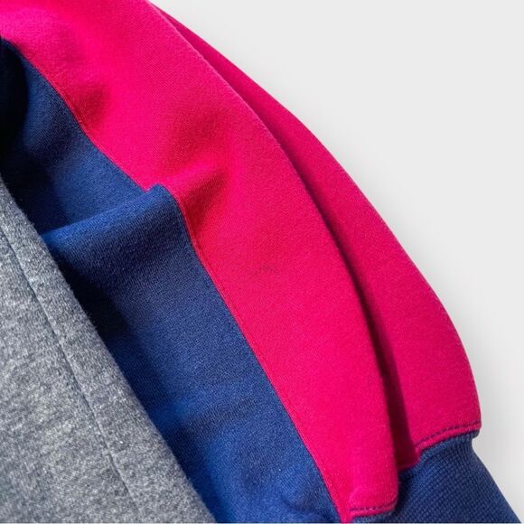 Vtg 90s Cheetah Mervyns 1/4 Zip Color Block Sweatshirt, Dad Oversized XL Heavy - Picture 5 of 5